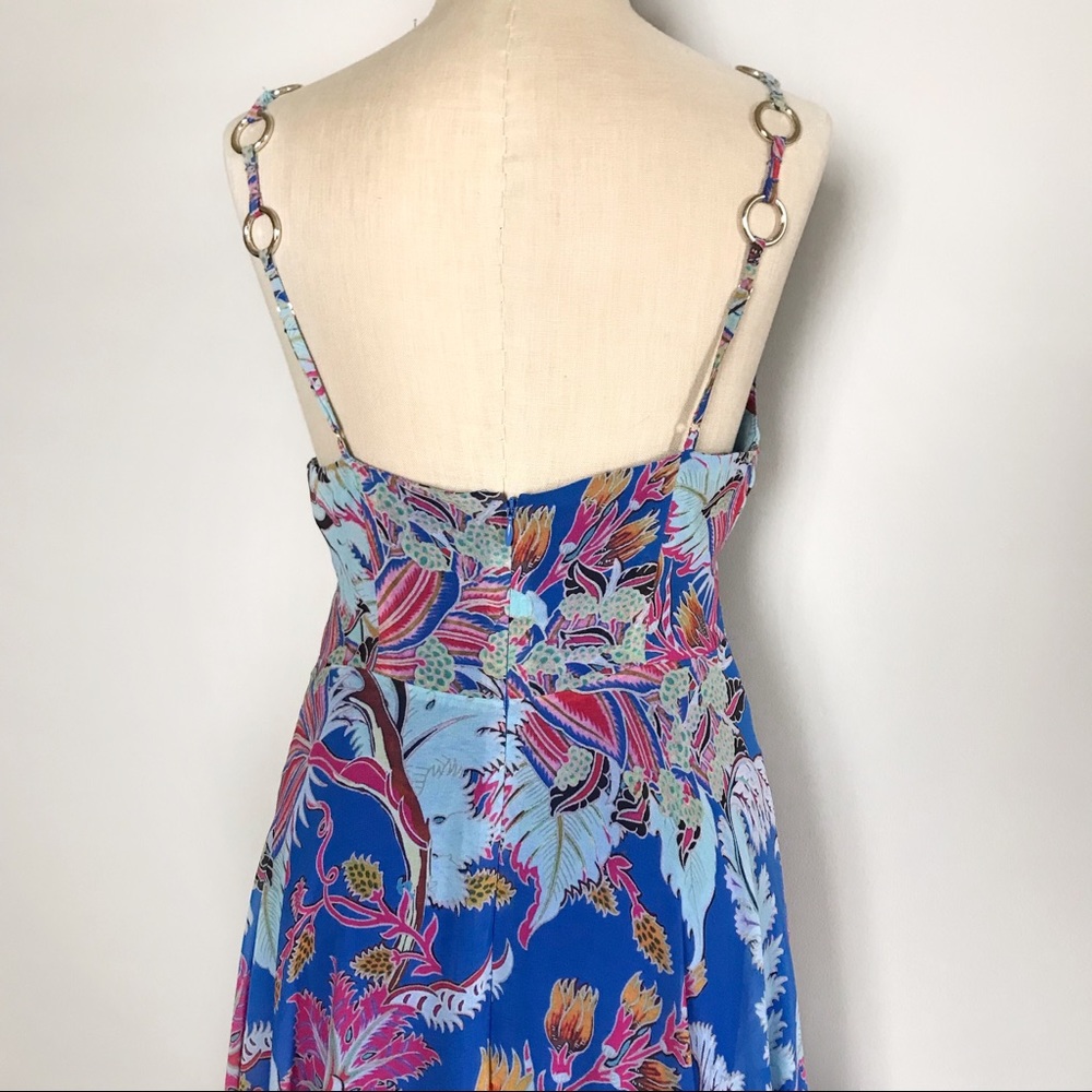 Marciano blue and pink print maxi dress size S - Picture 4 of 8